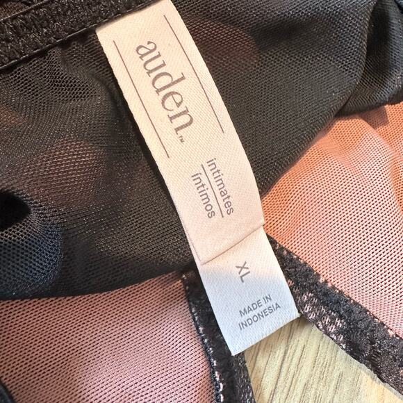 Auden Black Lace One Piece Thong Teddy Bodysuit Black XL - Picture 5 of 7